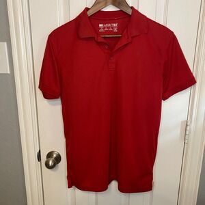 Ariat‎ Ariattek Boys Red Short Sleeve Polo Shirt XL 18 Performance Golf School